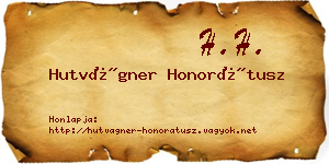 Hutvágner Honorátusz névjegykártya